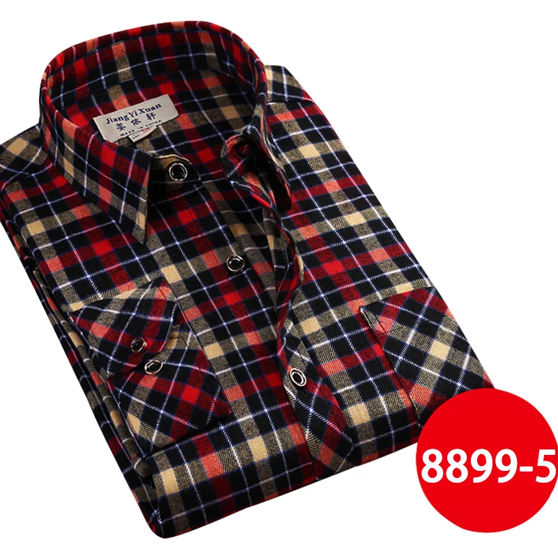 Brand Men's Casual Shirts 2017 New Spring Fashion Slim Fit Long Sleeve Male Plaid Cotton Dress Social Plus Size 3XL X408 | Мужская