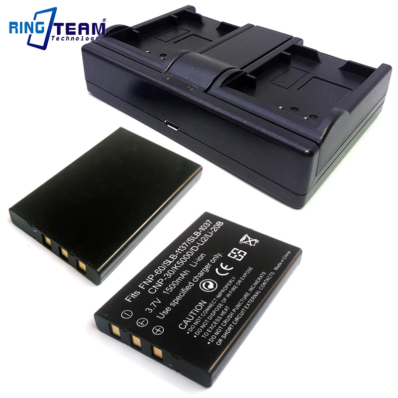 Цифровой аккумулятор FNP 60 2 X & Dual USB зарядное устройство 1x для цифровой камеры Fujifilm