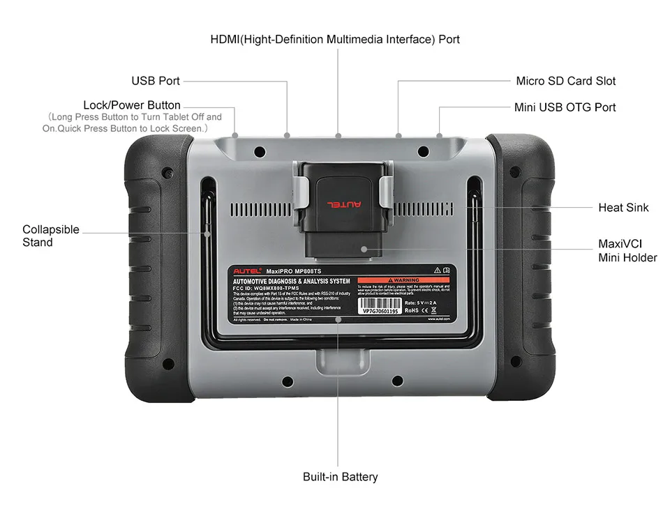 AUTEL MaxiPRO MP808TS автомобильный диагностический сканер OBD2 автоматический диагностический инструмент для сканирования TPMS автомобильный сканер Профессиональный Универсальный сканер для диагностики авто
