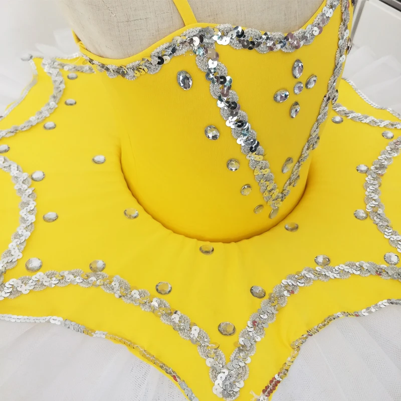 New Girls Sequin Straps Professional Ballet Tutu Dance Costumes For Kids Leotard Pancake Clothes Children | Тематическая одежда и