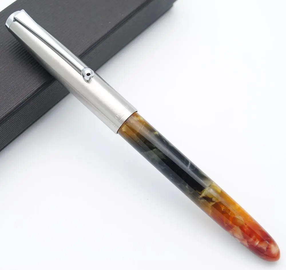 JINHAO 51A акриловая перьевая ручка с целлюлоидным покрытием стальная крышка