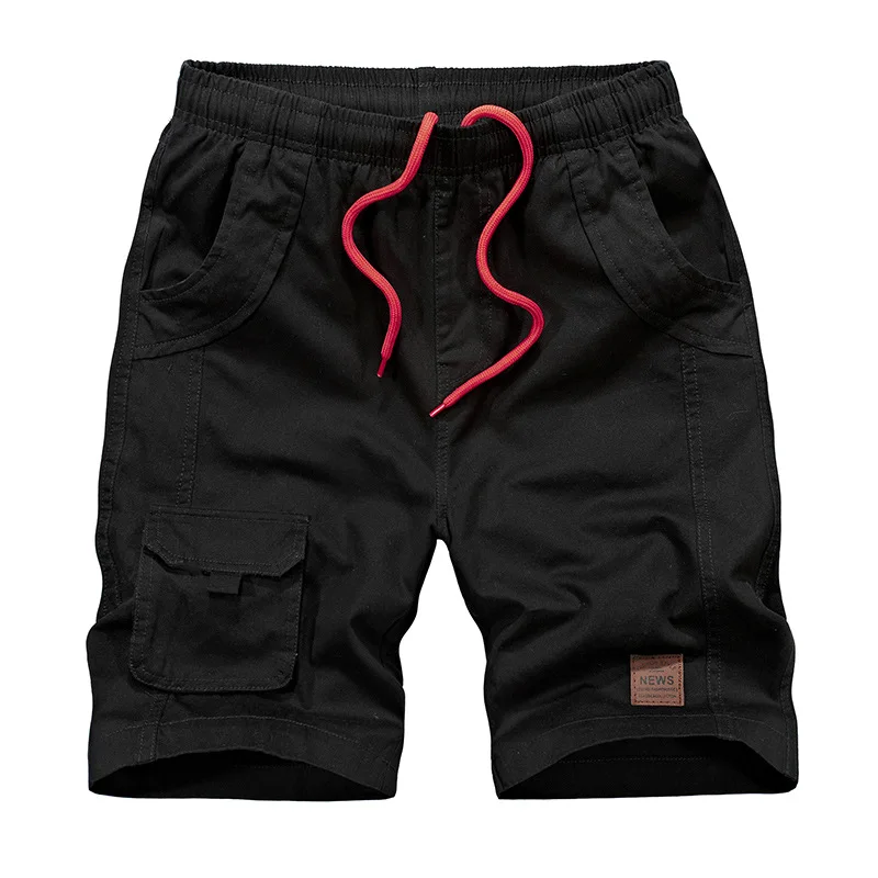 

Men Casual Shorts Cotton Baggy Cargo Shorts Summer Elastic Waist Men's Clothing Man Male Short Trousers Botton Big Size 5XL