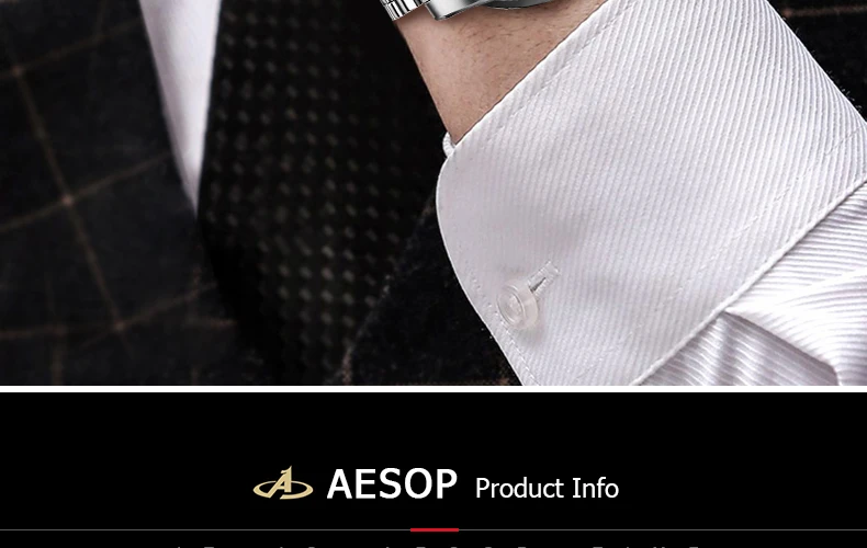 AESOP, автоматические механические часы, мужские наручные часы, Топ бренд, модные часы, мужские водонепроницаемые часы, мужские часы с календарем, Relogio Masculino