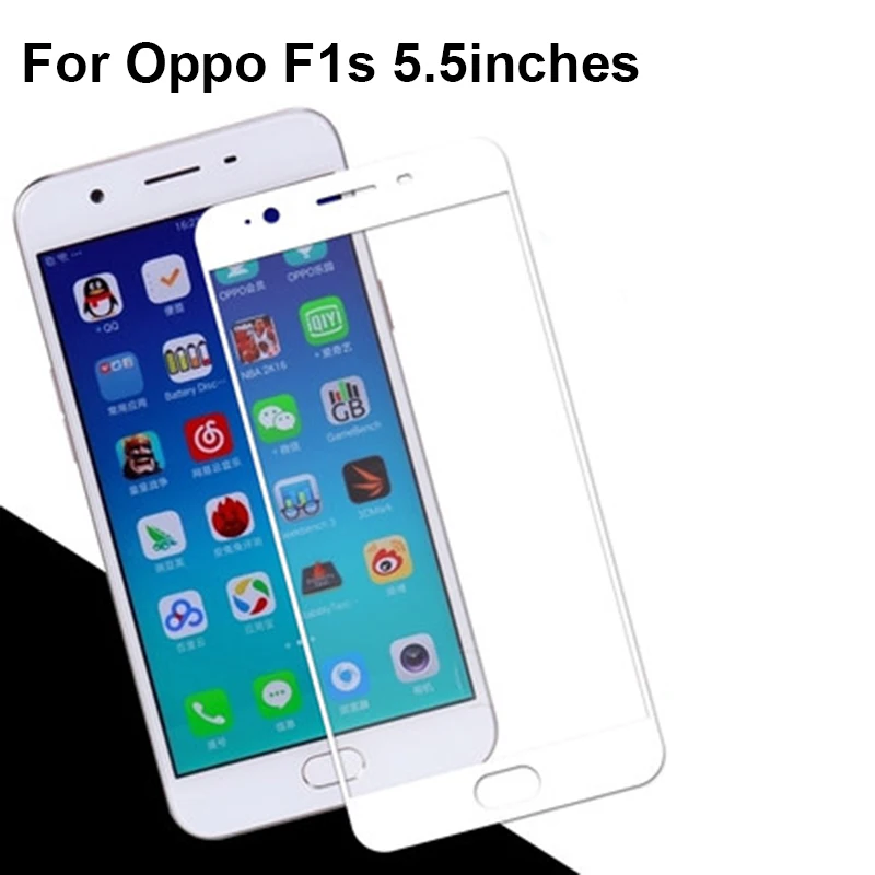 Закаленное стекло для OPPO F1S полное покрытие 9H Взрывозащищенный экран протектор F