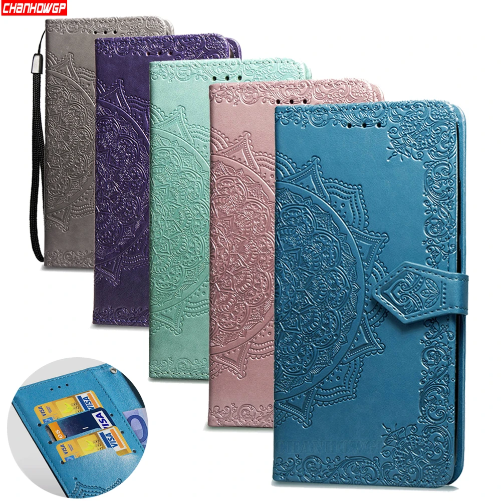 Чехол книжка для Samsung Galaxy S10 Plus S10e M20 M10 3D чехлы с цветами S8 S9 A7 A9 A6 A8 J4 J6 J8 2018