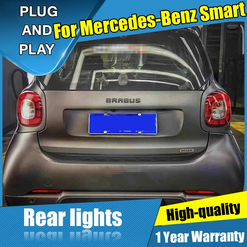 4PCS Car Styling for Benz Smart Taillights 2016-2019 LED Tail Lamp+Turn Signal+Brake+Reverse light | Автомобили и мотоциклы