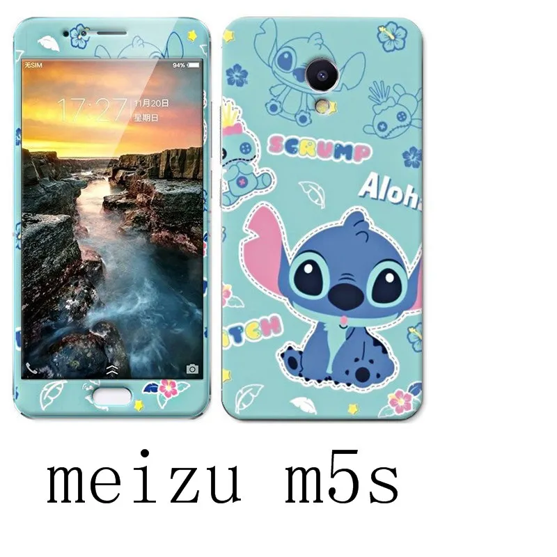 meizu m5s Case 360 Degree Protective TPU Cover+Color integrated tempered glass For meilan 5s (5.2&quot) brand #3088 |