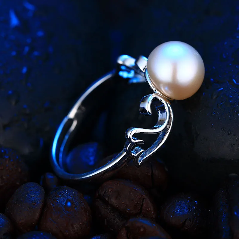 HENGSHENG 8 9MM Natural Freshwater Pearl Rings AAAA Women Fine Jewelry Rings|pearl ring|ring ringpearl natural ring |