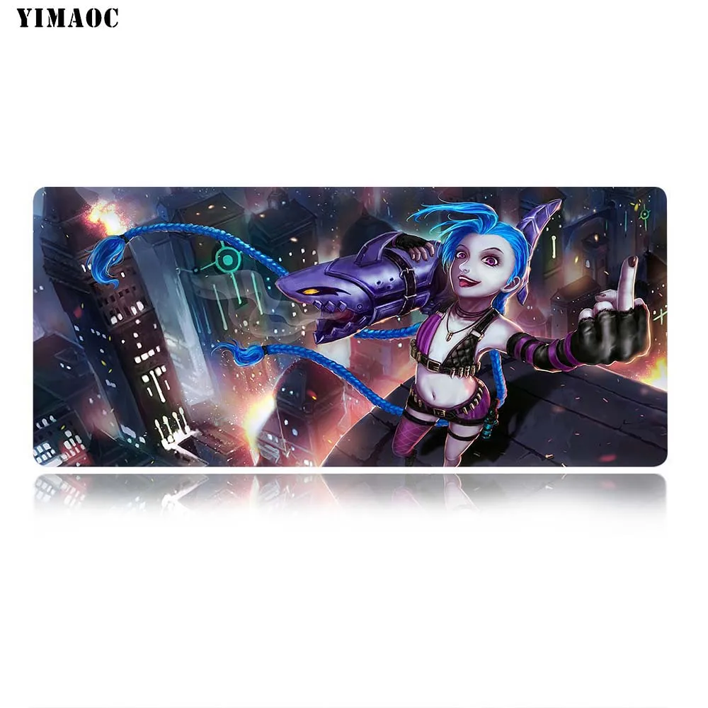 MP8 40x90cm YIMAOC Jinx League of Legends коврик для мыши 40x90 см компьютерный коврик для мыши Противоскользящий коврик для игровой мыши из натурального каучука - Цвет: MP8 40x90cm