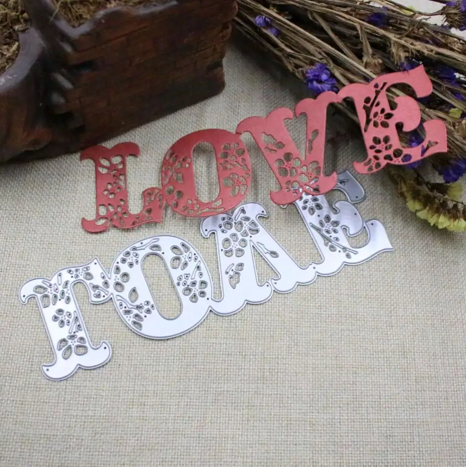Love Letter Metal DIY Cutting Dies Stencil Embossing For Scrapbooking Album Paper Baby Shower Party Card Crafts M367 | Дом и сад