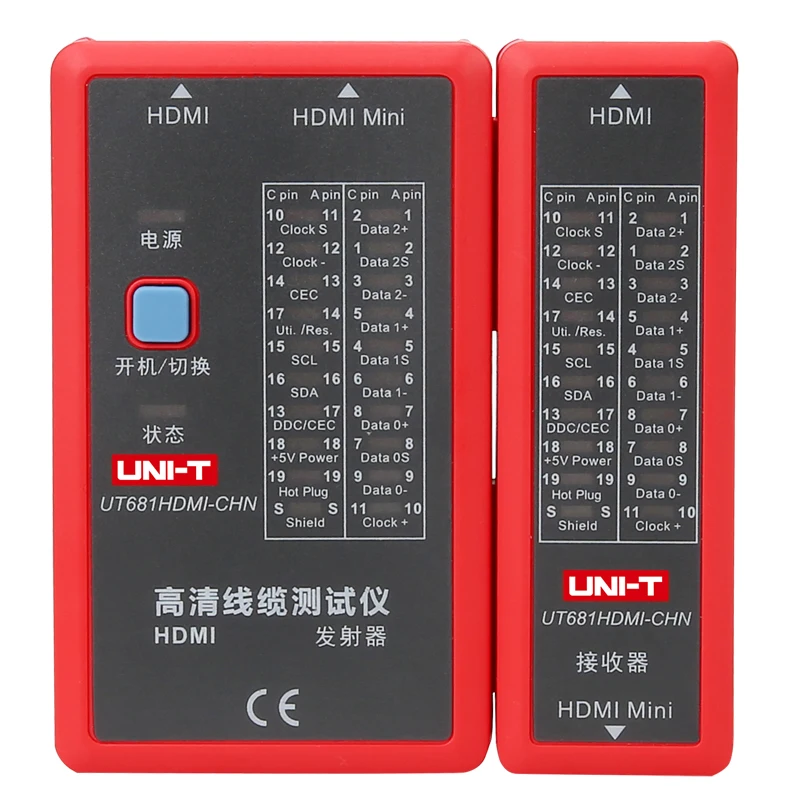 UNI-T UT681HDMI كابل Lan اختبار شبكة HDMI/MINI-HDMI اختبار العرض الكامل/وضع اختبار المسح الضوئي دليل/السيارات خارج السلطة LED عرض CE