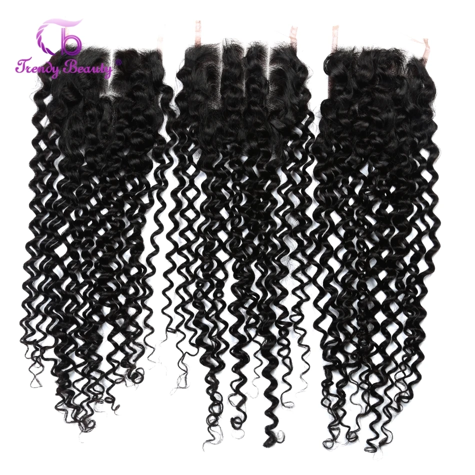 

Brazilian Kinky Curly Closure 5x5 Lace Closure Hand Tied Middle/Free/Three Part Human Hair13X4 Lace Frontal Closure Free Ship