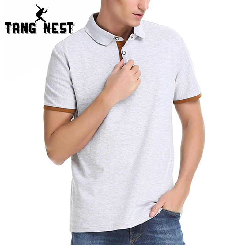 TANGNEST/2019 Летняя мужская рубашка поло с коротким рукавом и отложным воротником