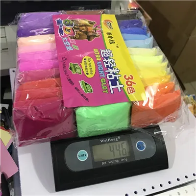 36 bags 12/24/36 шт./лот DIY светильник из полимерной ПЛАСТИЛИНОВАЯ глина игрушки по уходу за ребенком воздушная сушка литья моделирующая глина инструмент Творческие дети - Цвет: 36 bags