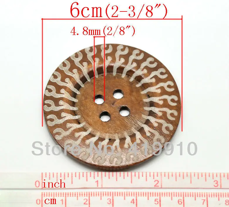Свободный цвет кофейный узор 4 держателя круглые деревянные Большие швейные