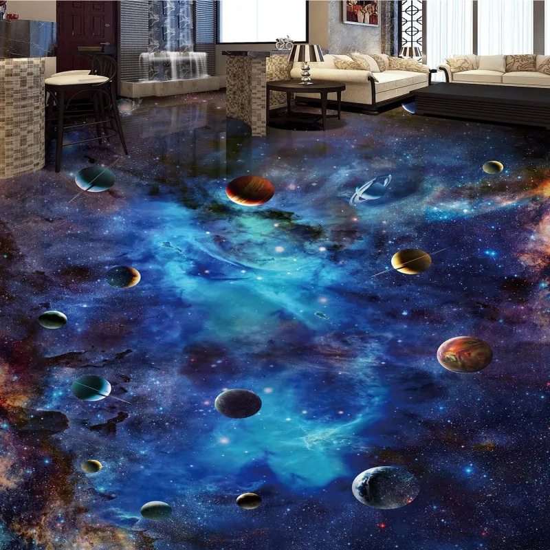 Бесплатная Доставка улица детский сад землю обои Star space полы живопись