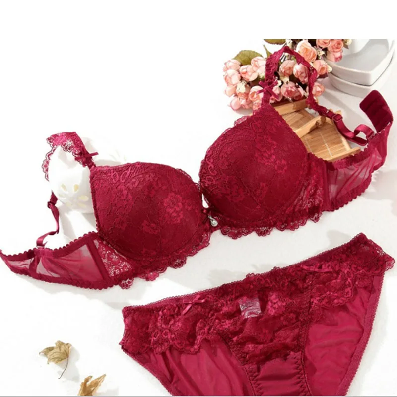 Женское сексуальное кружевное нижнее белье Slimgirl с чашкой пуш ап 3/4 кружевной