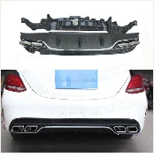Для C43 AMG карбоновый передний бампер вентиляционное отверстие крышка отделка сетка гриль для Mercedes C Класс W205 C43 AMG C180 C200 15-18