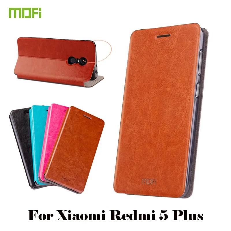 MOFI для Xiaomi Redmi 5 Plus Чехол обложка книга флип стиль мобильный мягкий чехол для телефона задняя крышка для Redmi 5 Plus чехол для телефона