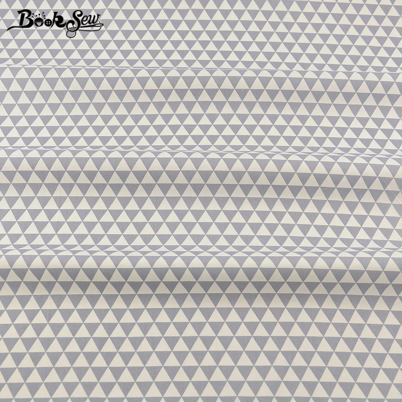 Хлопчатобумажная саржевая ткань Booksew мягкая простыня серый треугольный дизайн