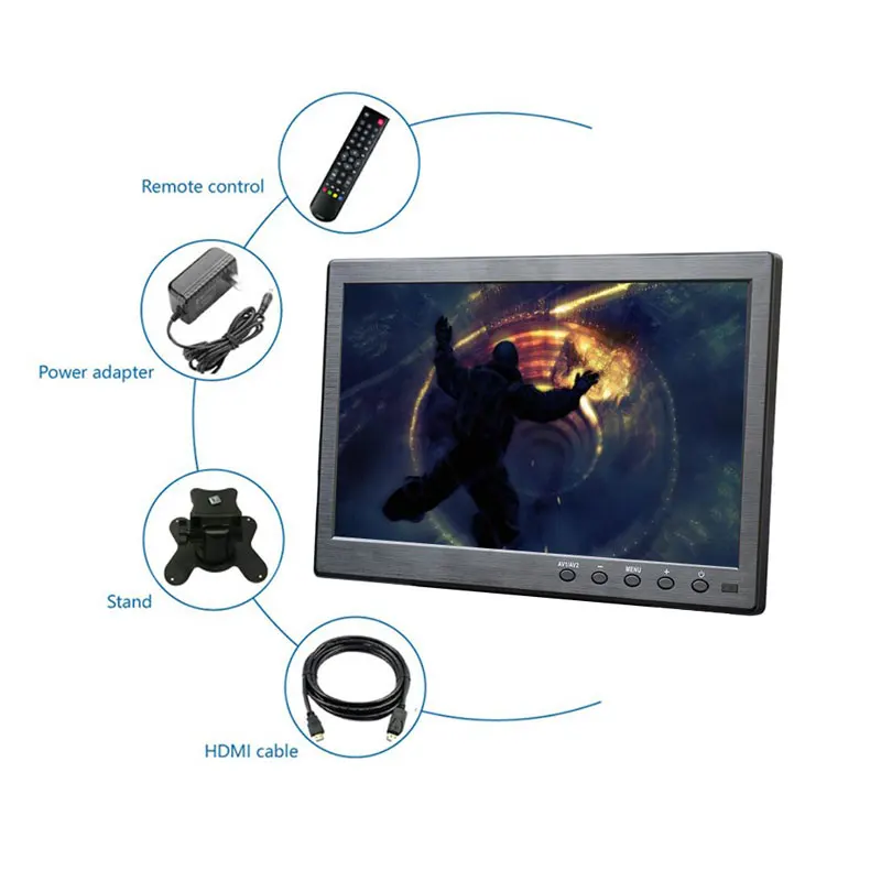 10,1 дюймов 1280x800 HD сенсорный экран для PS3/4 компьютера Xbox портативный дисплей монитор безопасности с динамиком VGA HDMI интерфейс