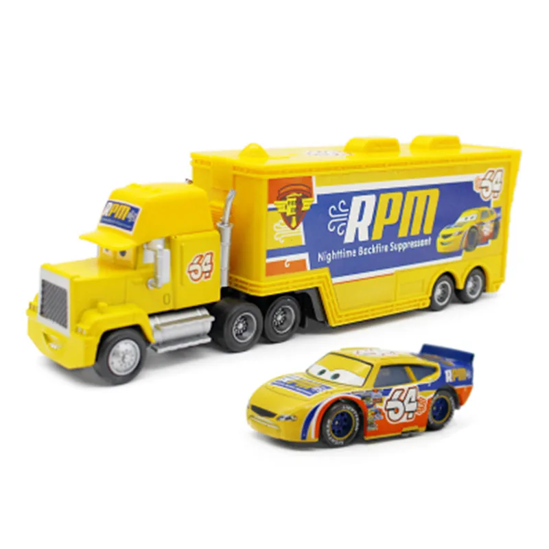 Disney 100% оригинальные машинки Pixar Lightning Mcqueen Jackson Storm No.64 Mack Uncle Truck литые под давлением