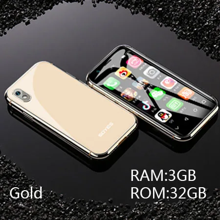 gold RAM3G ROM32G SOYES XS 4G смартфон " экран мини мобильный телефон 3 ГБ+ 32 Гб 2 Гб+ 16 ГБ Android распознавание лица 1580 мАч Wifi резервные телефоны - Цвет: gold RAM3G ROM32G