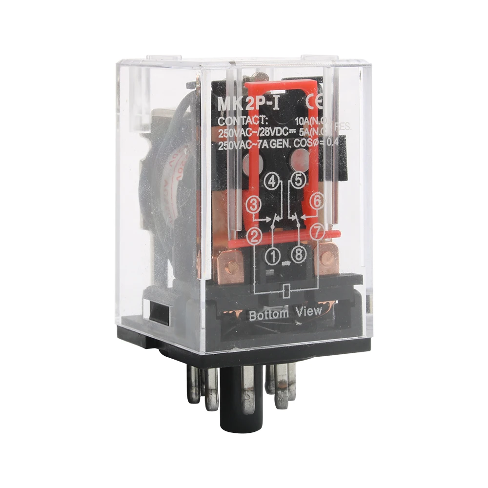 MK2P MK-2P ONE Новое штепсельное реле 8PIN 2P подходит для 110 В 220 переменного/постоянного