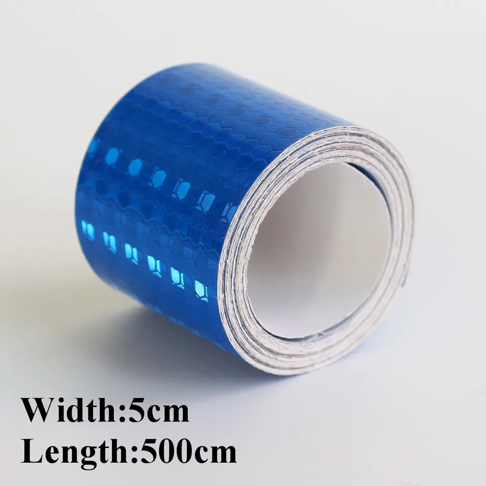 High Visibility 5cmx5m red white blue yellow green Safety Mark Reflective tape stickers car-styling Self Adhesive Warning Tape | Автомобили