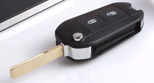 Модифицированный чехол для складного пульта дистанционного управления с 2 кнопками для Citroen с вырезом под лезвие HU83 (работает только с CE0536).