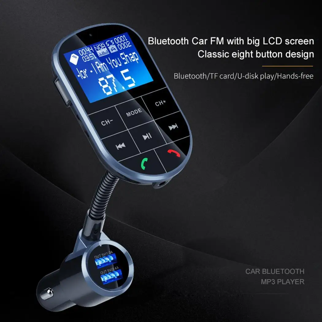 Портативное автомобильное зарядное устройство Bluetooth автомобильный FM 0 2