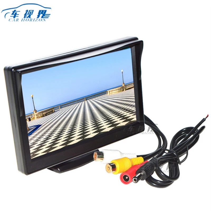 5 &quotавтомобильный монитор TFT lcd 0 дюймов 480X272 16:9 экран 2 пути видео вход HD Цифровой