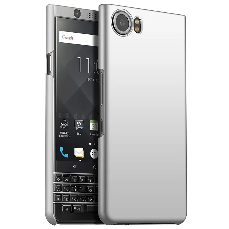QZPC чехол Роскошный тонкий твердый пластиковый чехол для телефона для Blackberry KEYone Key2 чехол Защитный черный матовый дропшиппинг - Цвет: silvery