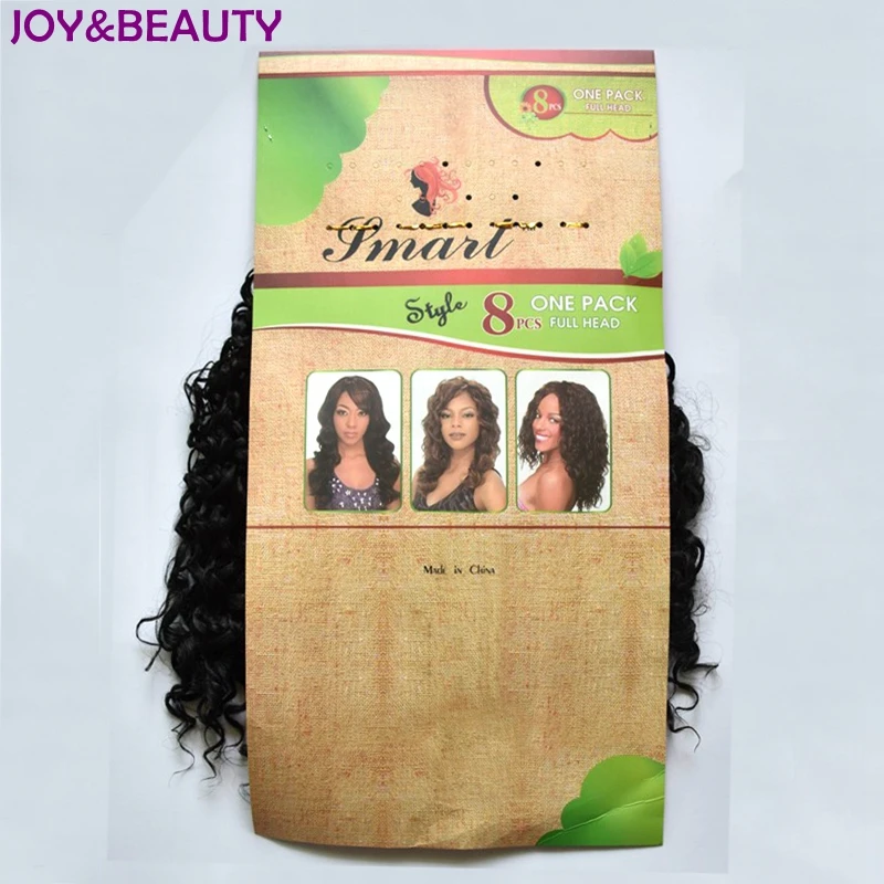 Накладные монгольские кудрявые синтетические волосы JOY & BEAUTY 8 шт. 20 24 дюйма 4
