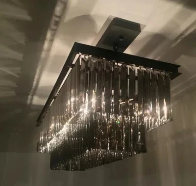 Американский Лофт прямоугольная хрустальная люстра светодиодные светильники