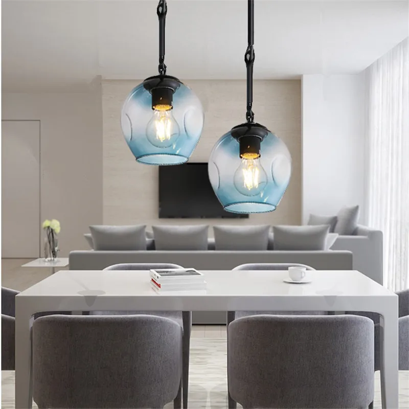 Kitche Pendant Lights Glass Lighting Fixtures Bedroom Hotel Modern Light Bar Home Ceiling Lamp | Лампы и освещение