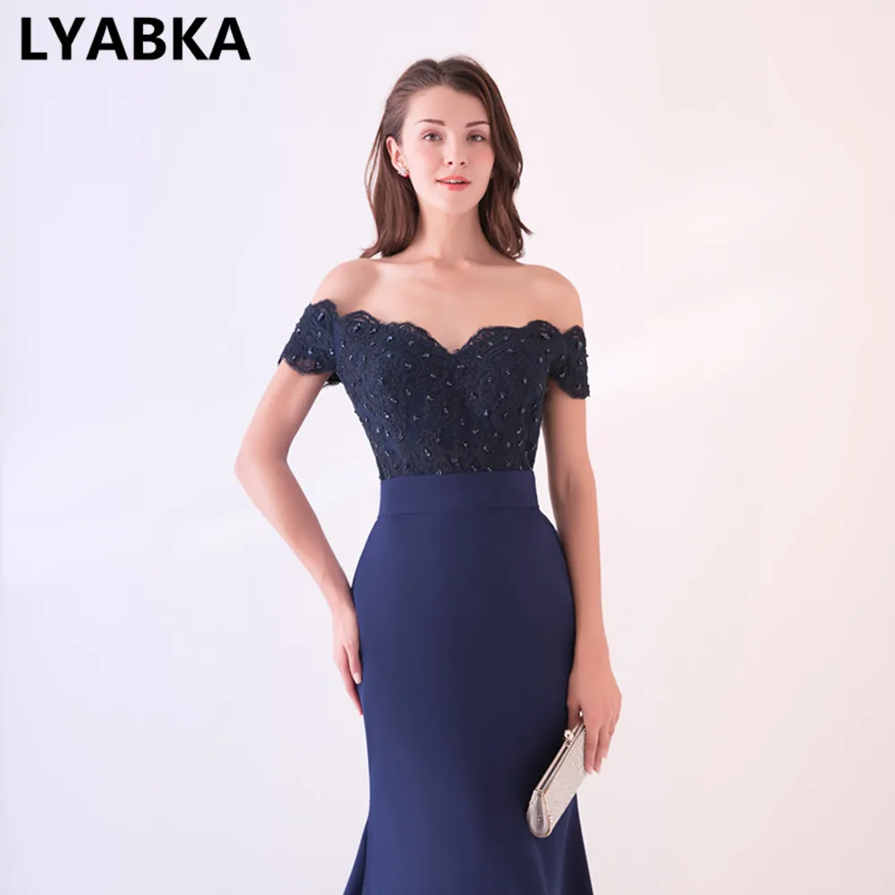 Robe De Soiree, длинное вечернее платье русалки, темно-синие, вечерние, элегантные, vestido de festa, длинное платье на выпускной,, вечерние платья с бисером