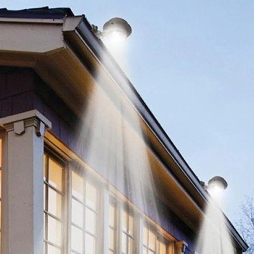 Теплый белый свет 3 светодиода Солнечная лампа светильник для желоба забора сада