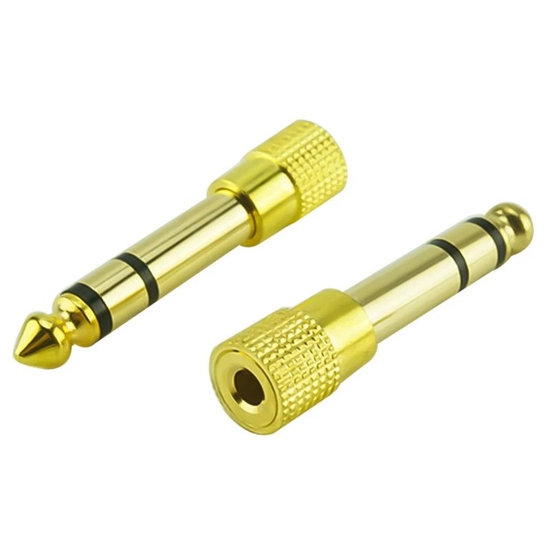 Новый адаптер для наушников Amazing Gold 3 5 мм 6 35 наушники 1/4 &quotаудиоразъем