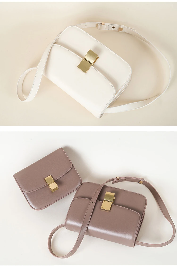 Luxury Brand Handbag New Fashion Simple Square bag Quality PU Leather Women's Designer Handbag Lock Shoulder Messenger bags