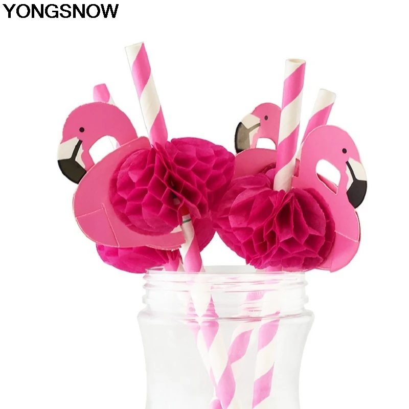 YONGSNOW 5/10 шт. 3D милая мультяшная животная розовая зернистая полоска соломинка для