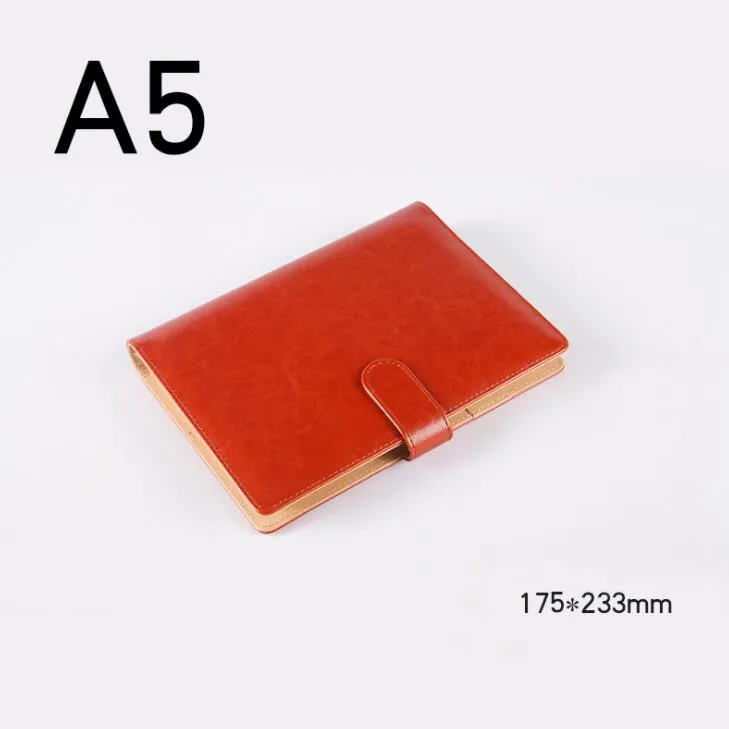 A5 23.3CM x 17.5cm Блокнот из искусственной кожи A5 B5 с отрывными листами, деловой блокнот в твердом переплете, дневники, дневник, записная книжка-дневник, планировщик, блокнот - Color: A5 23.3CM x 17.5cm