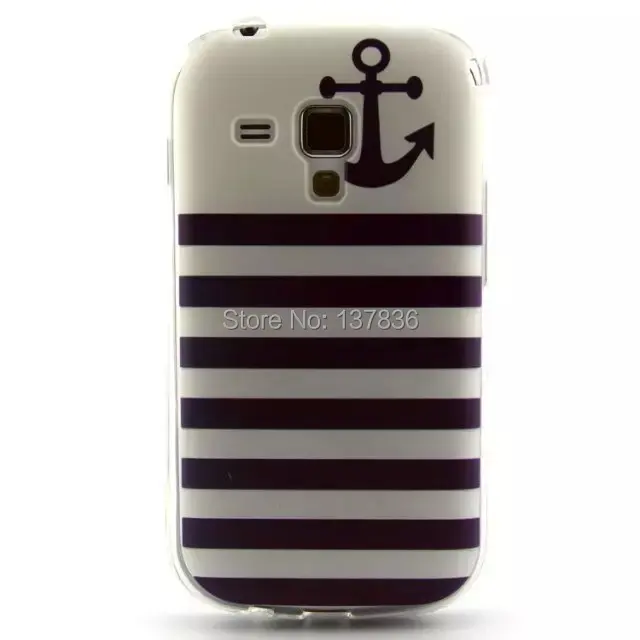 Fashion Floral Zebra Design Soft TPU Phone Cover For Samsung Galaxy S Duos s7562 Case 7562 Free Shipping |