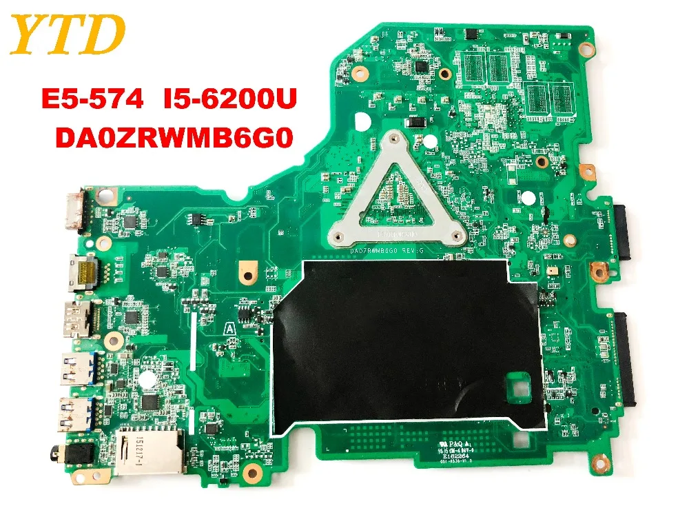 Оригинальный Для ACER E5-574 Материнская плата ноутбука I5-6200U DA0ZRWMB6G0 испытанное