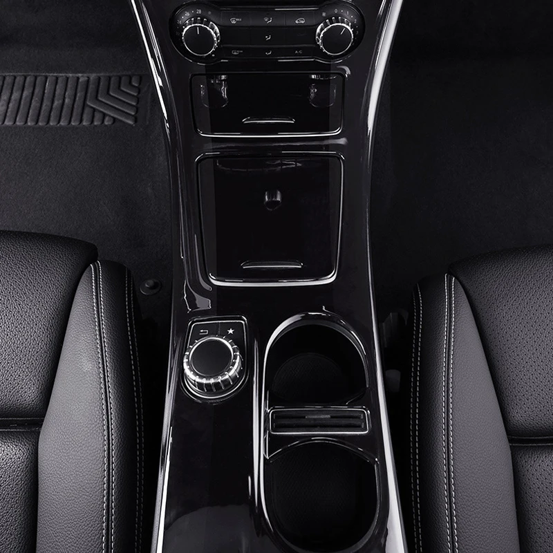 Панель для хранения стакана воды, отделка, авто аксессуары для Mercedes Benz CLA C117 GLA X156, автомобильный Стайлинг, центральный контроль, декоративная наклейка
