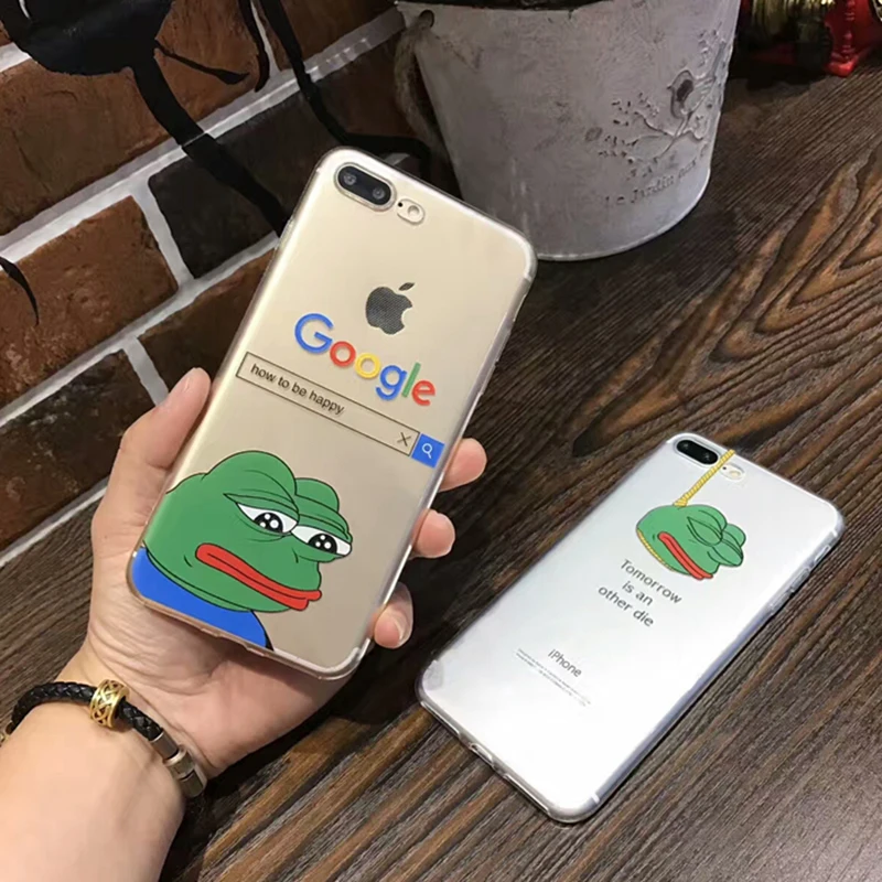 Ультратонкий чехол для iphone 8, 7, 6, 6S Plus, мягкий прозрачный чехол из ТПУ с рисунком забавной лягушки для iphone X 11 Pro XS, чехол для MAX XR