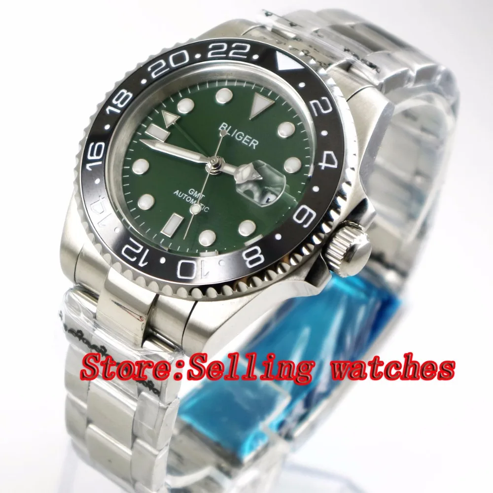 Мужские механические часы с зеленым циферблатом 40 мм|watch men mechanical|watch mechanicalwatch