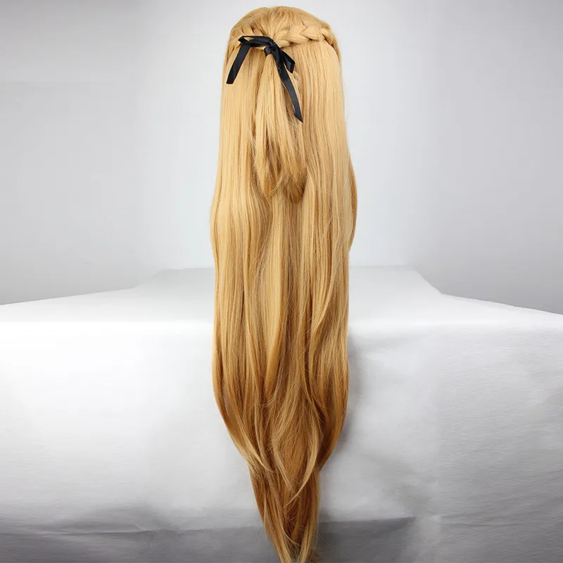 Sword Art Online Sao Asuna Yuuki Yuki Long Blue And Brown Heat Resistant Hair Cosplay Costume Wig + Free Cap | Тематическая одежда