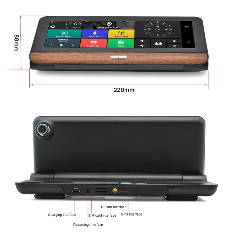 FANSICOUK 7 86 'ƊG Android 5 1 GPS навигация видеорегистратор 1080P WIFI ADAS двойной объектив