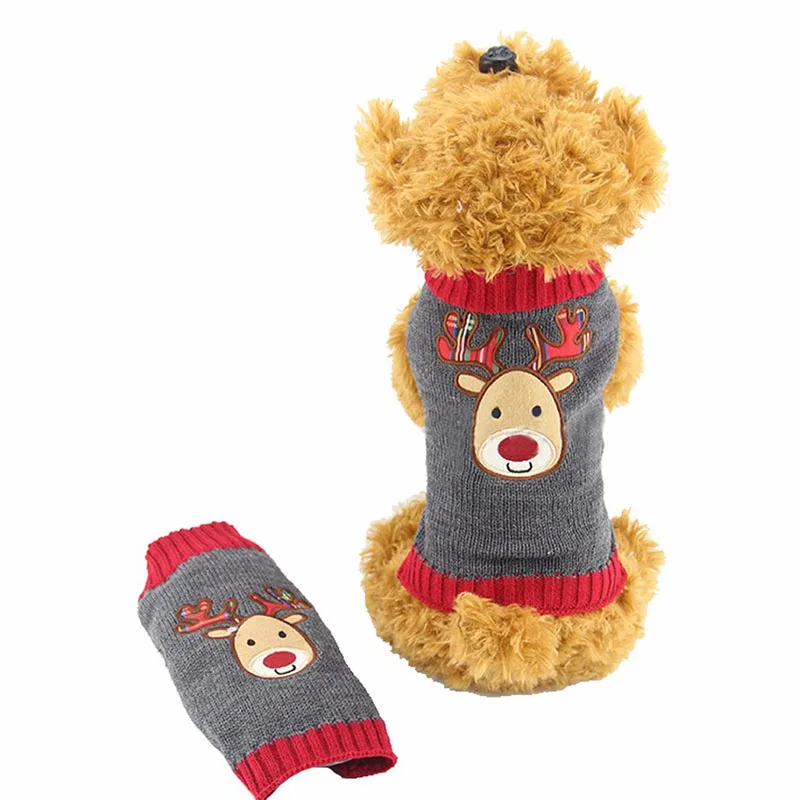 Свитер вязаный крючком для милых домашних животных собак кошек пуловер одежда